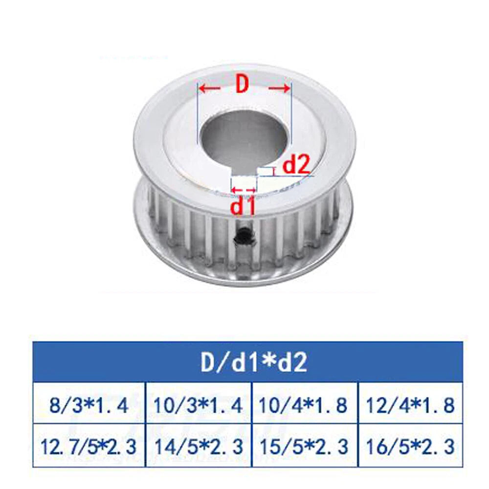 HTD-8M 14-30T Timing Belt Pulley Pitch 8mm With Keyway CNC Drive Wheel Width16mm