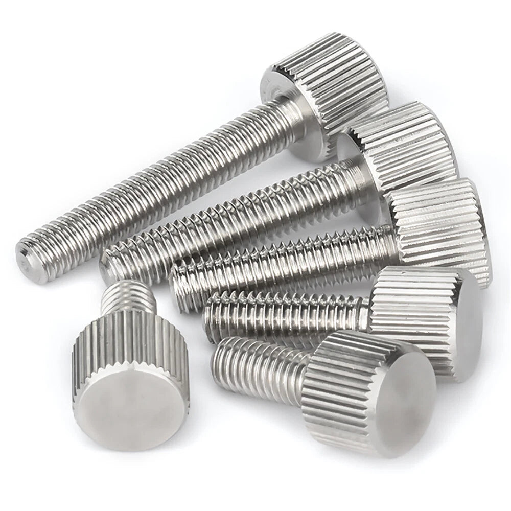 M3 M4 303 Stainless Steel Thumb Screws Knurled Head Manual Adjustment Screw Bolt