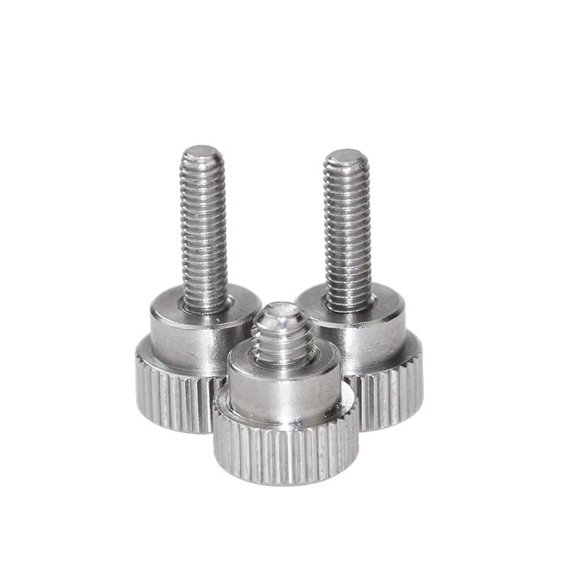 Knurled Thumb Screws Stainless Steel Hand Grip Knob Bolts M3 M4 Length 6 - 31mm