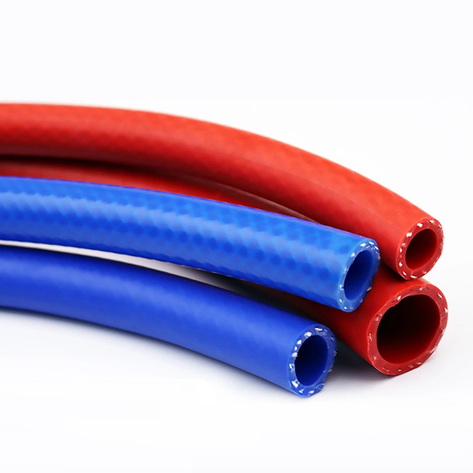Reinforced Silicone Tubing Hose — Fuel, Vacuum & Coolant Line | Red Blue Black