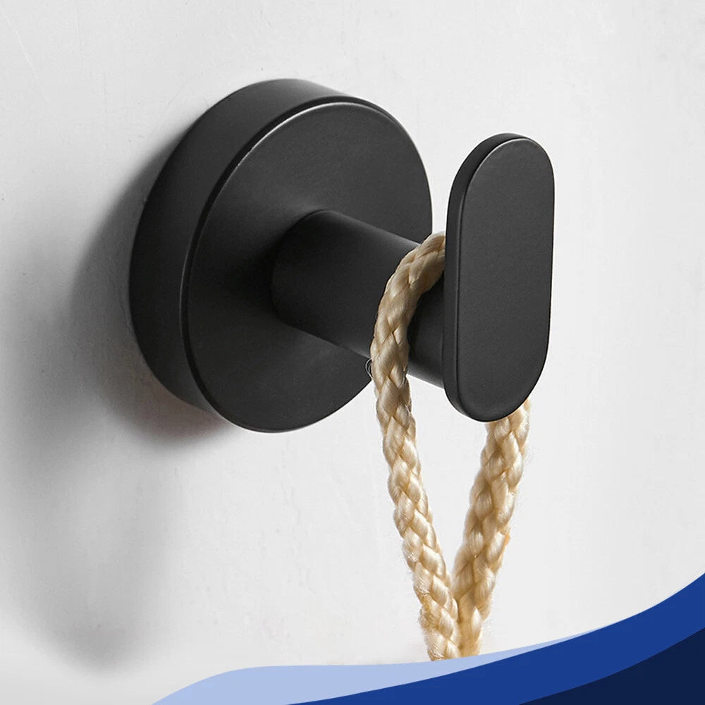 Coat Robe Hooks Stainless Wall Mount Door Hanger Bathroom Towel Black Multi-Type