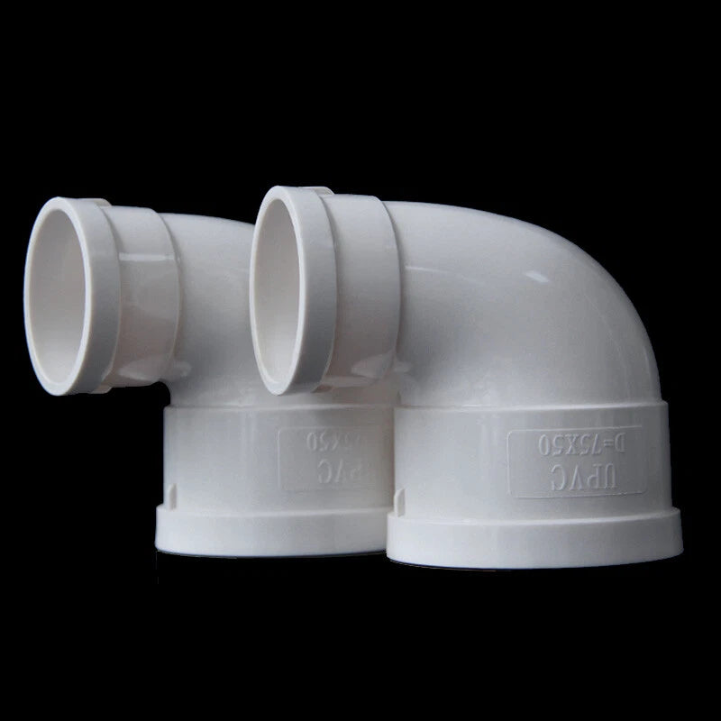 PVC Drainage Pipe Reducer 90° Elbow Connector Adapter Drain Fittings 50mm-160mm