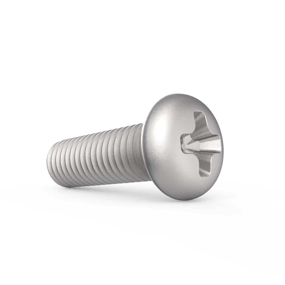 6063 Aluminium Phillips Pan Head Machine Screws DIN 7985 — M1.7 to M6 Metric