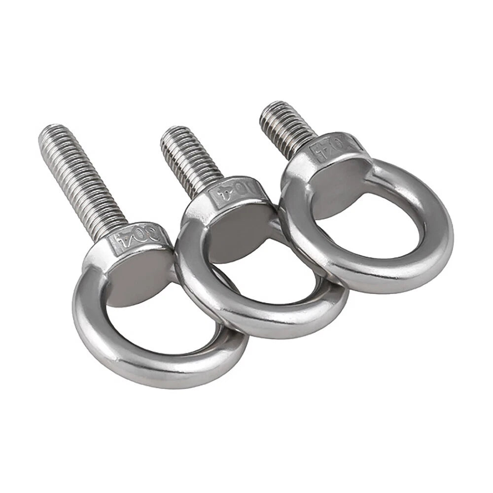Stainless Steel Eye Bolts with Nuts & Washers — A2 304 Longshank Metric M3–M20 - HomeDIYer