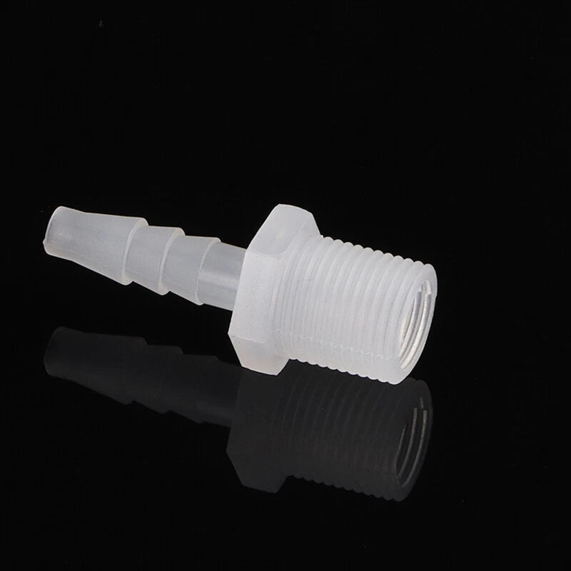BSP Metric Male Thread Plastic Hose Connector — Straight Barbed Joiner (PP/PE, 1/8" to 3/4")