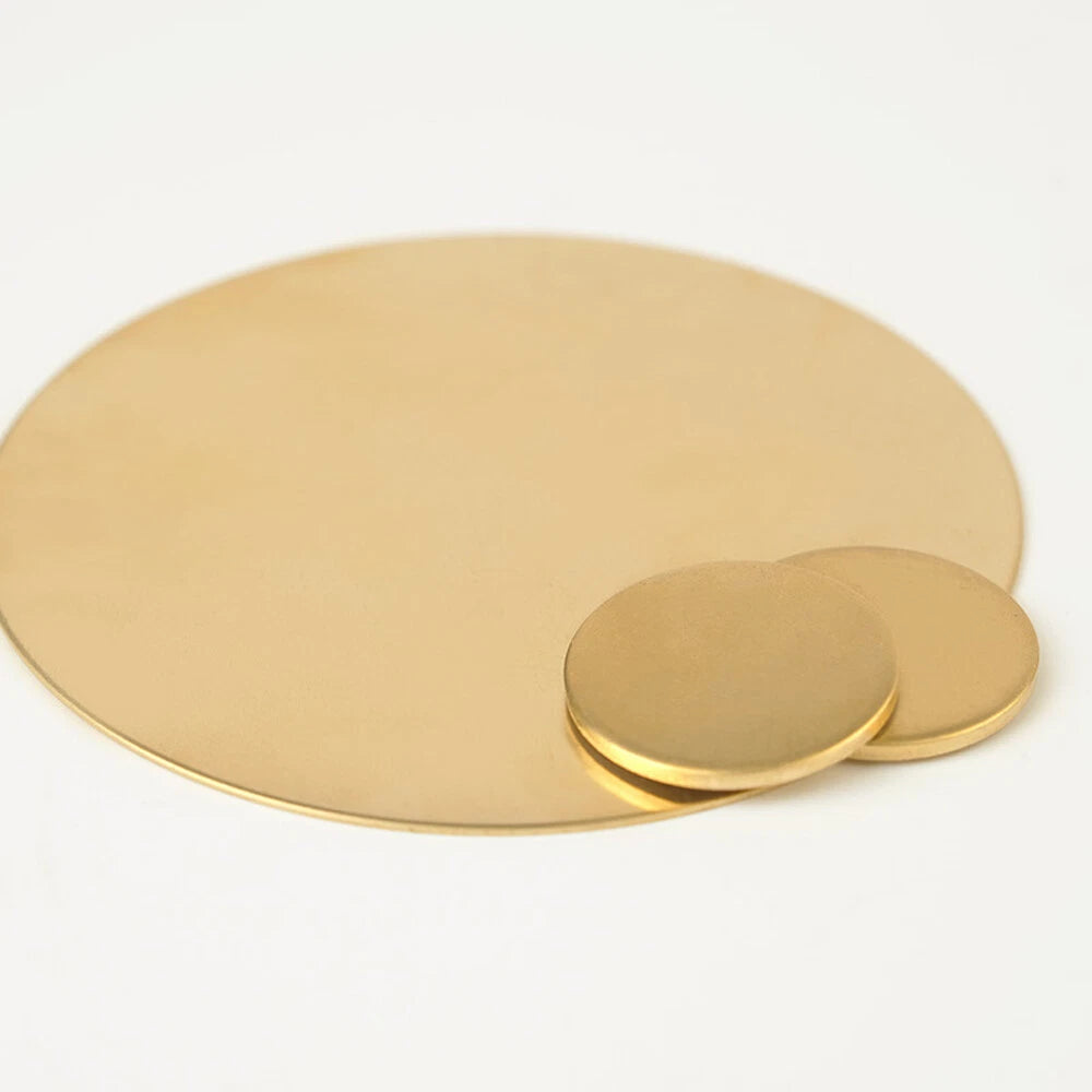 H62 Solids Brass Discs Blanks Metal Round Sheets Dia 50mm-200mm Thick 0.8mm- 3m