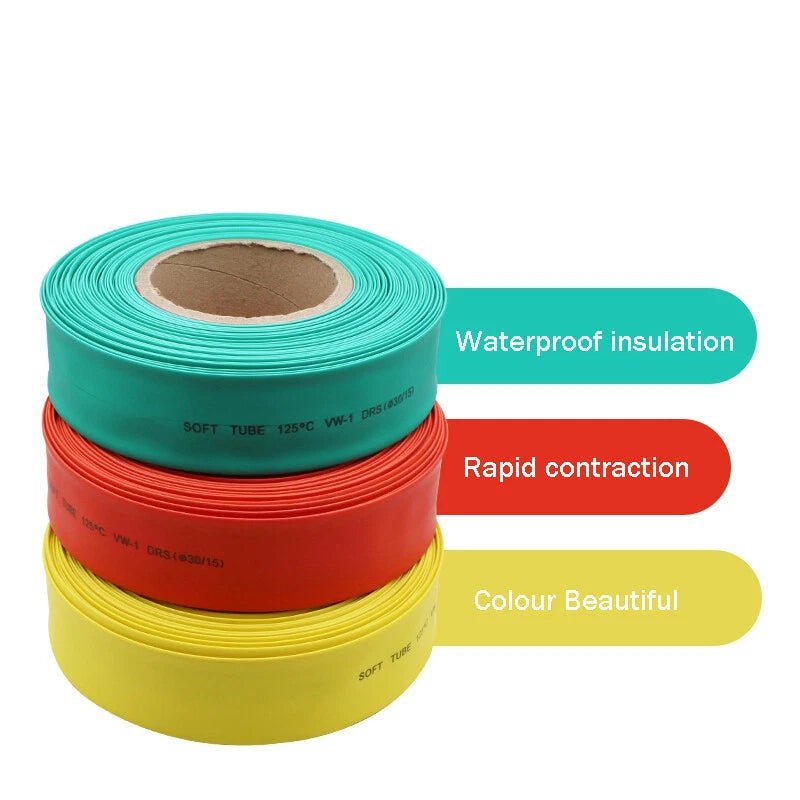 PVC Heat Shrink Tubing for Battery Wraps & Wire Insulation – 160mm to 235mm, Multiple Colors & Lengths - HomeDIYer