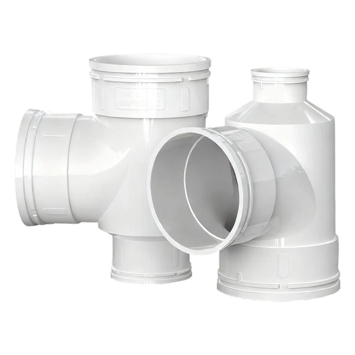 3-Way PVC Drainage Pipe Tee Adhesive Connector Reducer (Bottle shape) Fittings