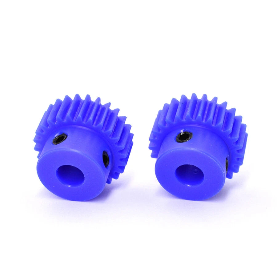 1 Modul Blue Nylon Spur Gear 15-60T Bore 5-12mm Pinion Gear With Step Motor Gear