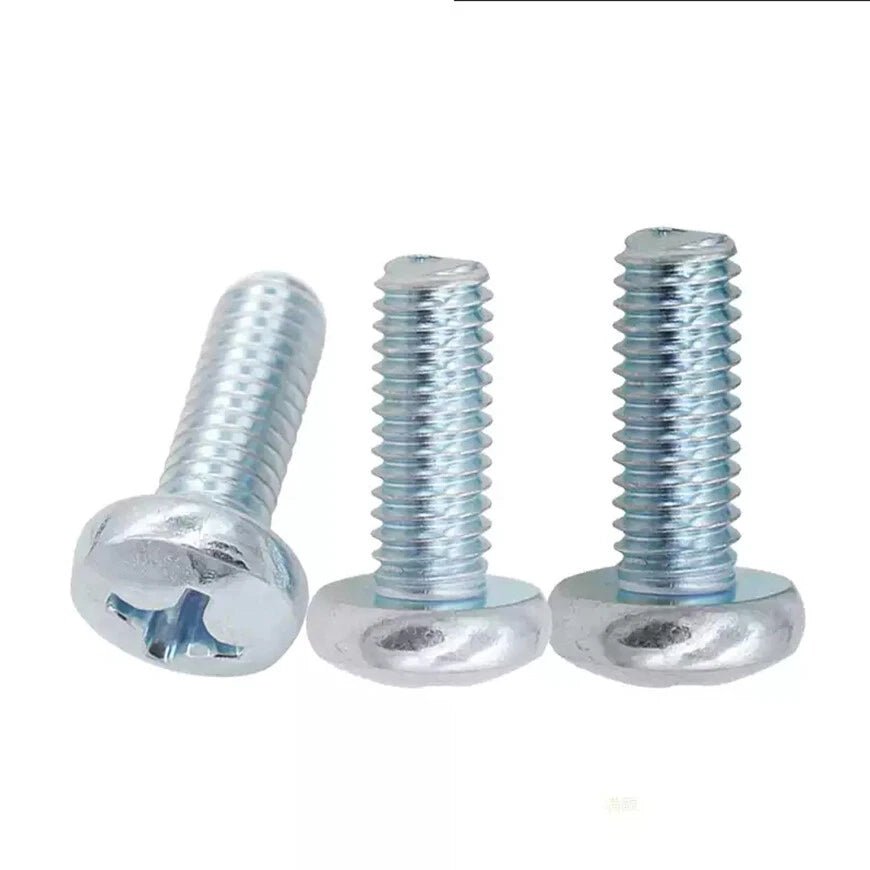 Phillips Pan Head Machine Screws Zinc Plated — 4 - 40 6 - 32 8 - 32 10 - 24, 50 or 100 Pack - HomeDIYer