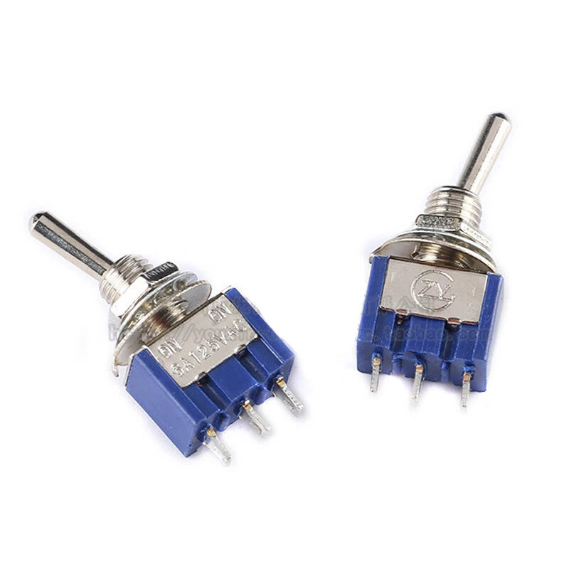 MTS Series Toggle Switch 3–12 Pin | On-On / On-Off-On | Blue & Red