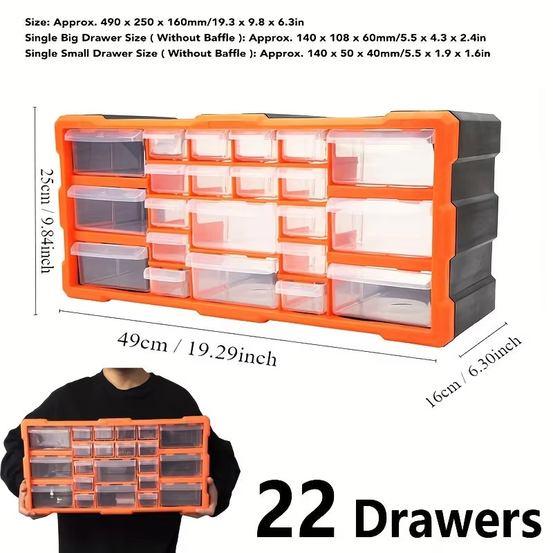 Hard Plastic Organizing Boxes Tool Parts Screw Storage Box Tool Chest Drawers Working Professional Home Tools Packaging
