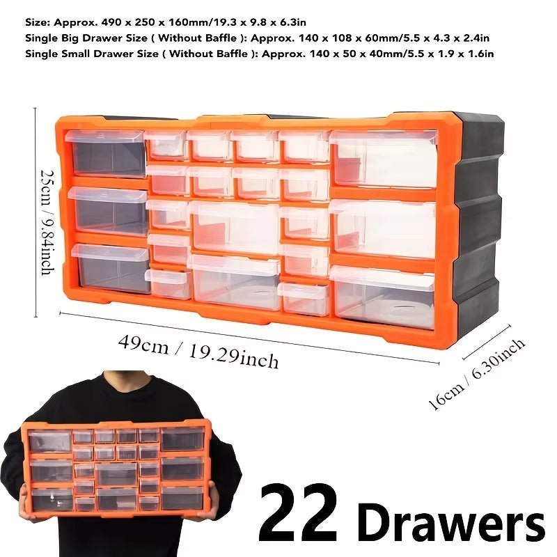 Hard Plastic Organizing Boxes Tool Parts Screw Storage Box Tool Chest Drawers Working Professional Home Tools Packaging - HomeDIYer