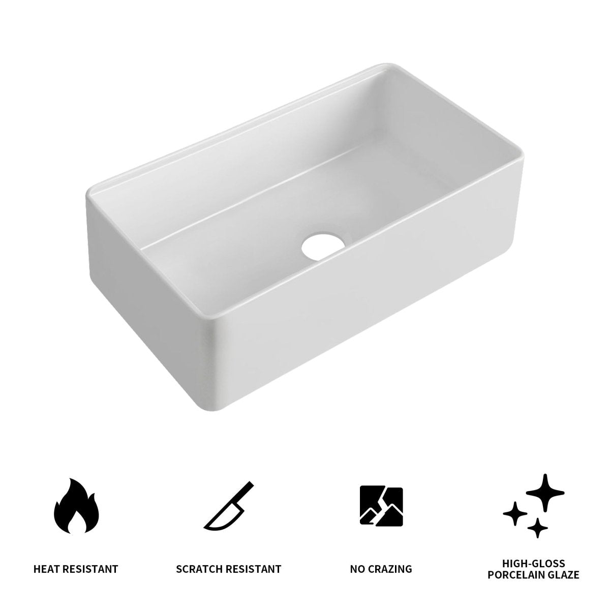 Fireclay 30" L X 20" W Workstation Farmhouse Kitchen Sink With Accessories - HomeDIYer