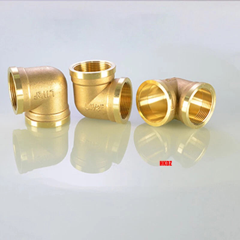 Brass L-Elbow Pipe Fittings 1 2"~2" BSP Female Male Threaded Reducing Connector