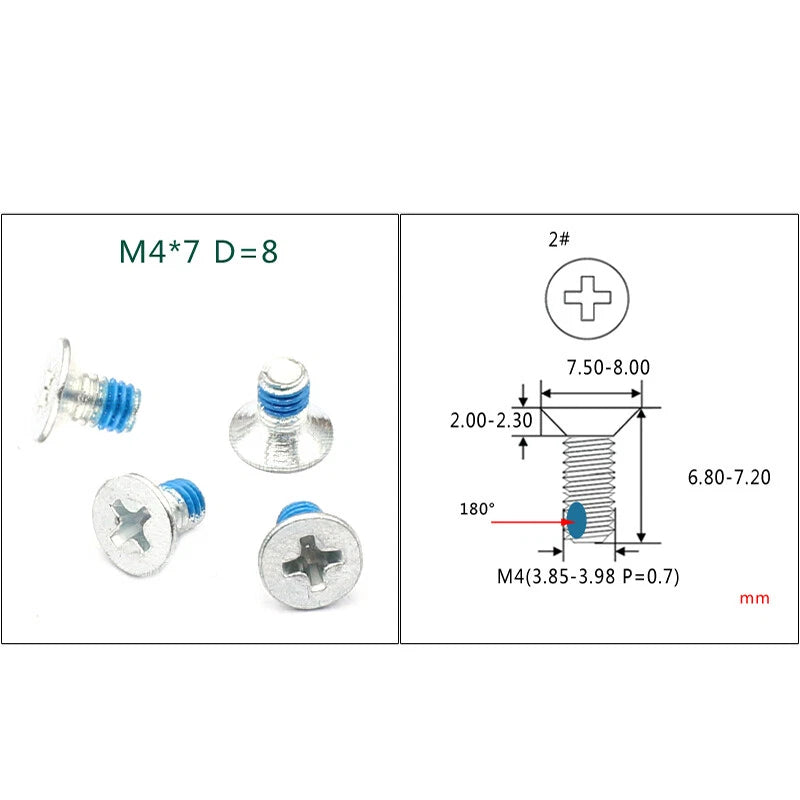 M4 M5 M6 Phillips Countersunk Screws – Zinc Plated Carbon Steel, 6–24mm Lengths (Bulk Pack)