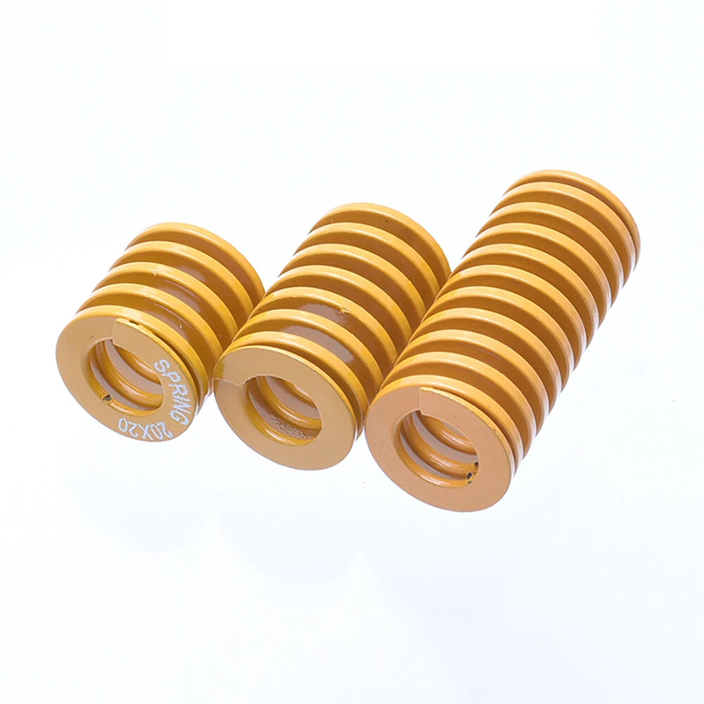Yellow Lightest Load Die Mold Springs Compression Spring OD 20mm Length 20-300mm