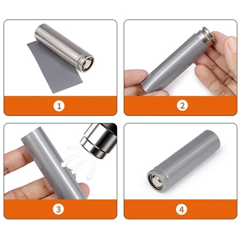 Gray PVC Heat Shrink Tubing — 17mm to 400mm Flat Width, Battery & Wire Insulation Sleeve - HomeDIYer