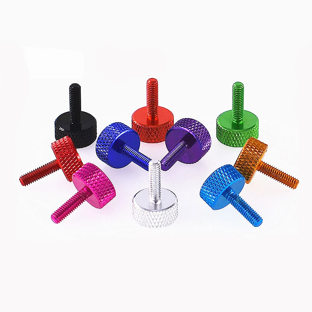 Aluminum Alloy Knurled Thumb Screws M3.5 x 4.5~25mm For PC Case Hand Grip Bolts