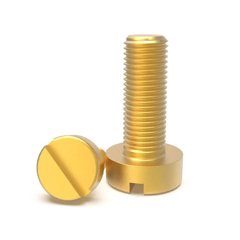 Solid Brass Slotted Pan Head Machine Screws — M2.5 M3 M4 M5 M6 M8 M10