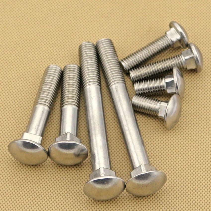 M6 M8 A2 304 Stainless Steel Carriage Bolts — Cup Square Coach Bolts, Full Thread, 12mm–60mm - HomeDIYer
