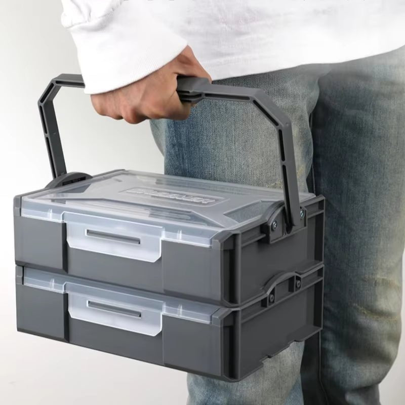 Storage Box Multifunctional Plastic Hardware Tool Parts Box Household Sorting Box Batch Head Small Screw Accessories - HomeDIYer