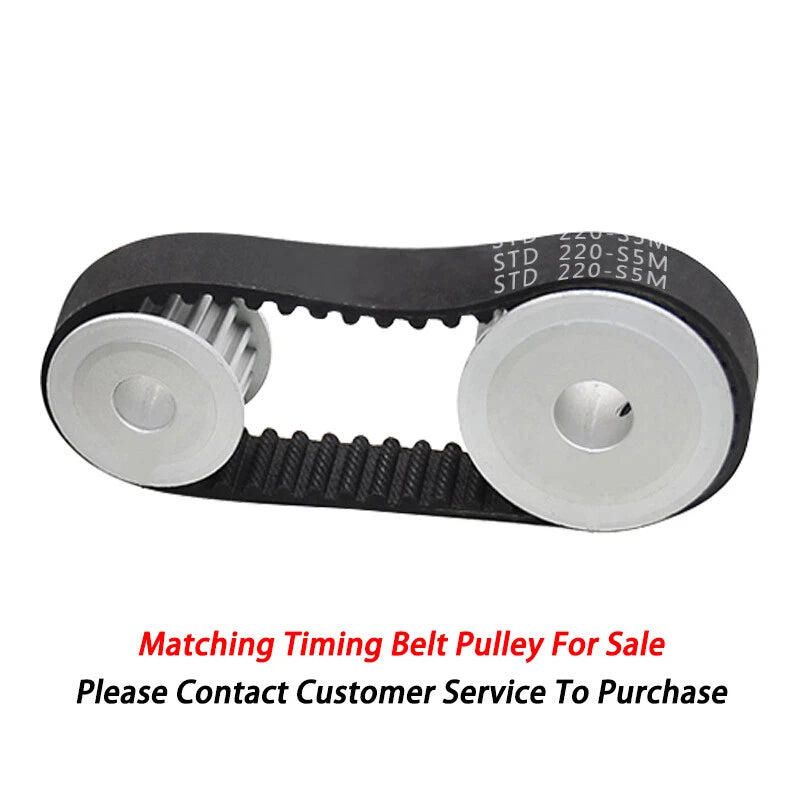 S5M Rubber Timing Belt Closed Loop — 15mm & 20mm Width, 250–2800mm Loop, for CNC & 3D Printer Pulleys