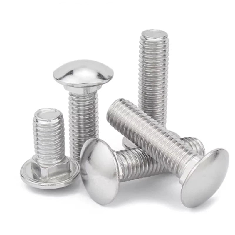 M3 M4 M5 M6 Carriage Bolts – A2-70 Stainless Steel Cup Square Domed Screws