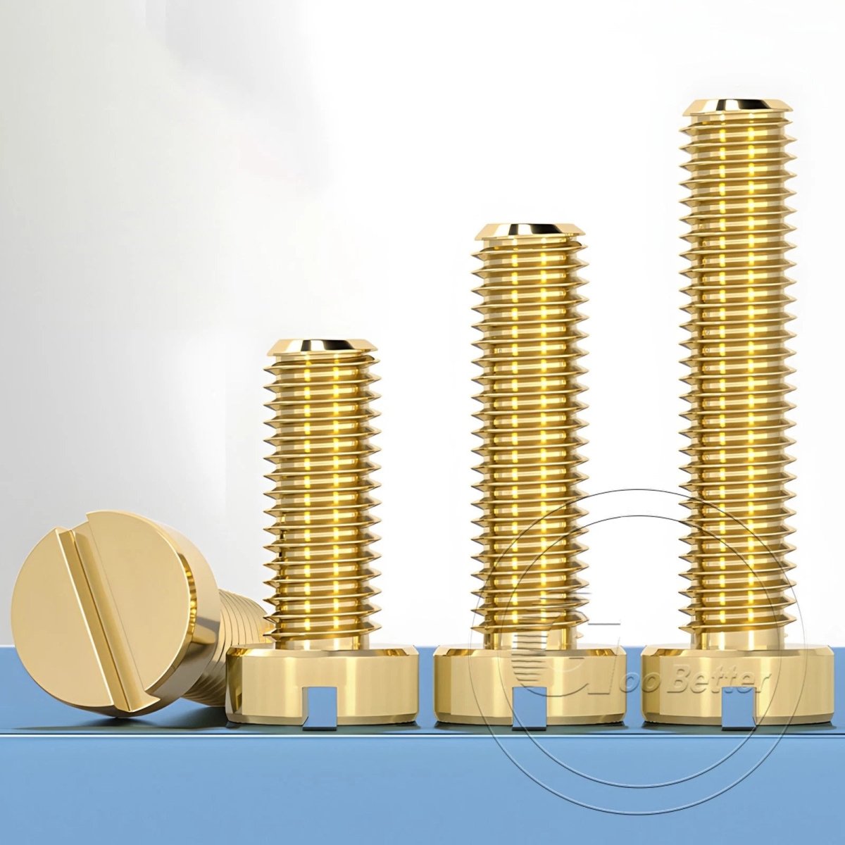 Brass Slotted Pan Head Machine Screws — M2 to M10, Multiple Lengths - HomeDIYer
