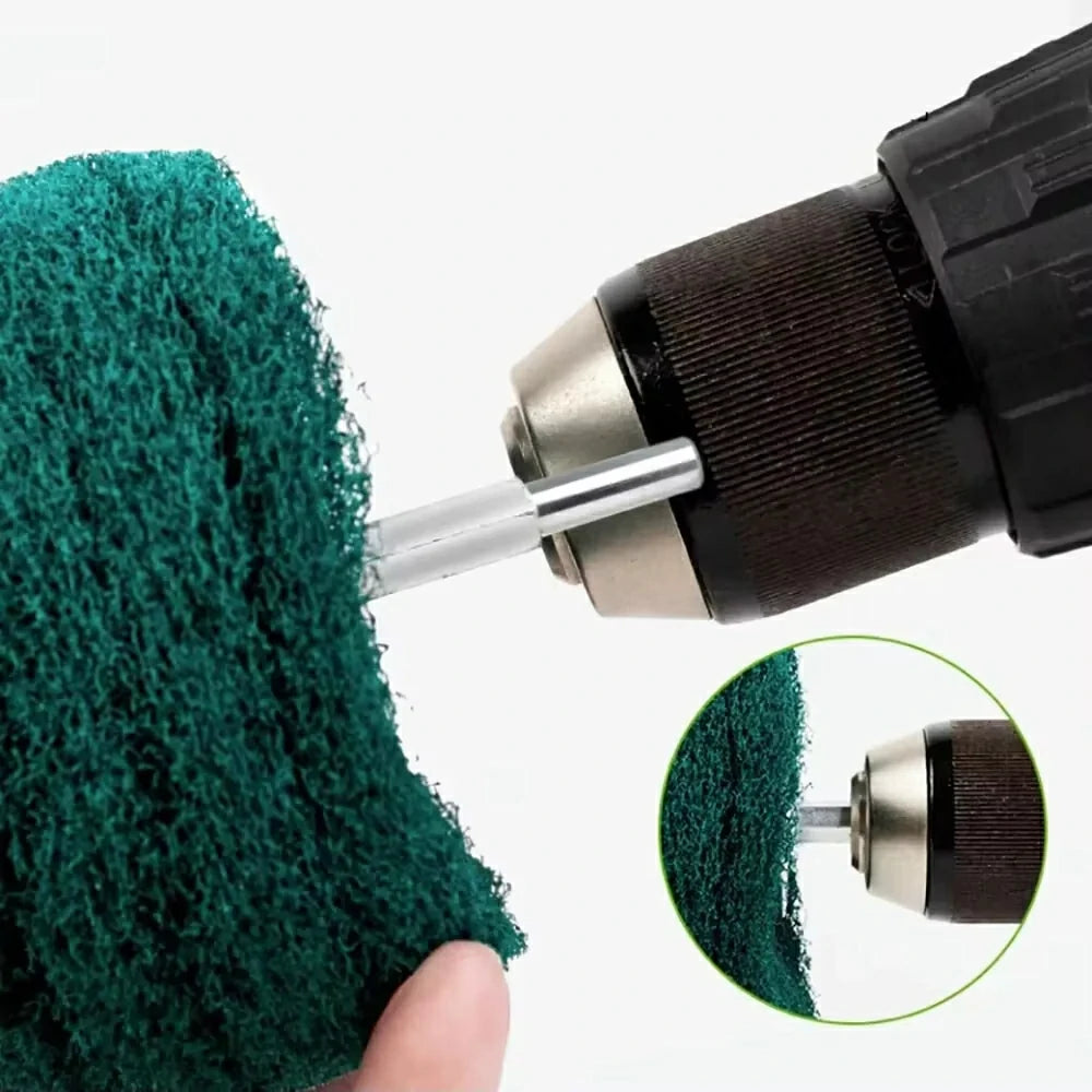 1/4" Hex Shank Flap Sanding Wheel Nylon Fiber Abrasive Scouring Buffing Polishing Wheel Green 120# Red 240# 50mm/75mm/100mm