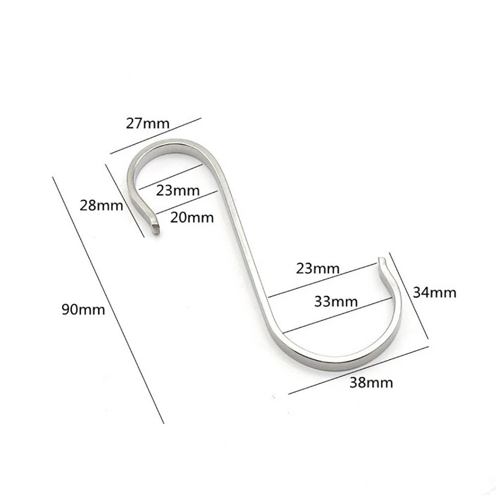 Quality Stainless Steel S Hooks Kitchen Utensil Bathroom Clothes Hanger Hanging