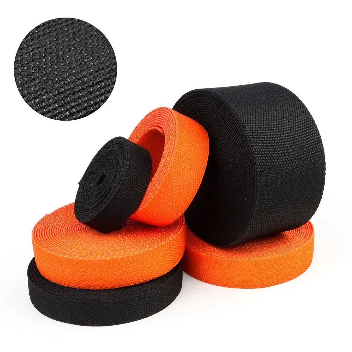 PET Woven Expandable Braided Sleeving — Black & Orange, 4mm–100mm ID, 1m / 5m - HomeDIYer