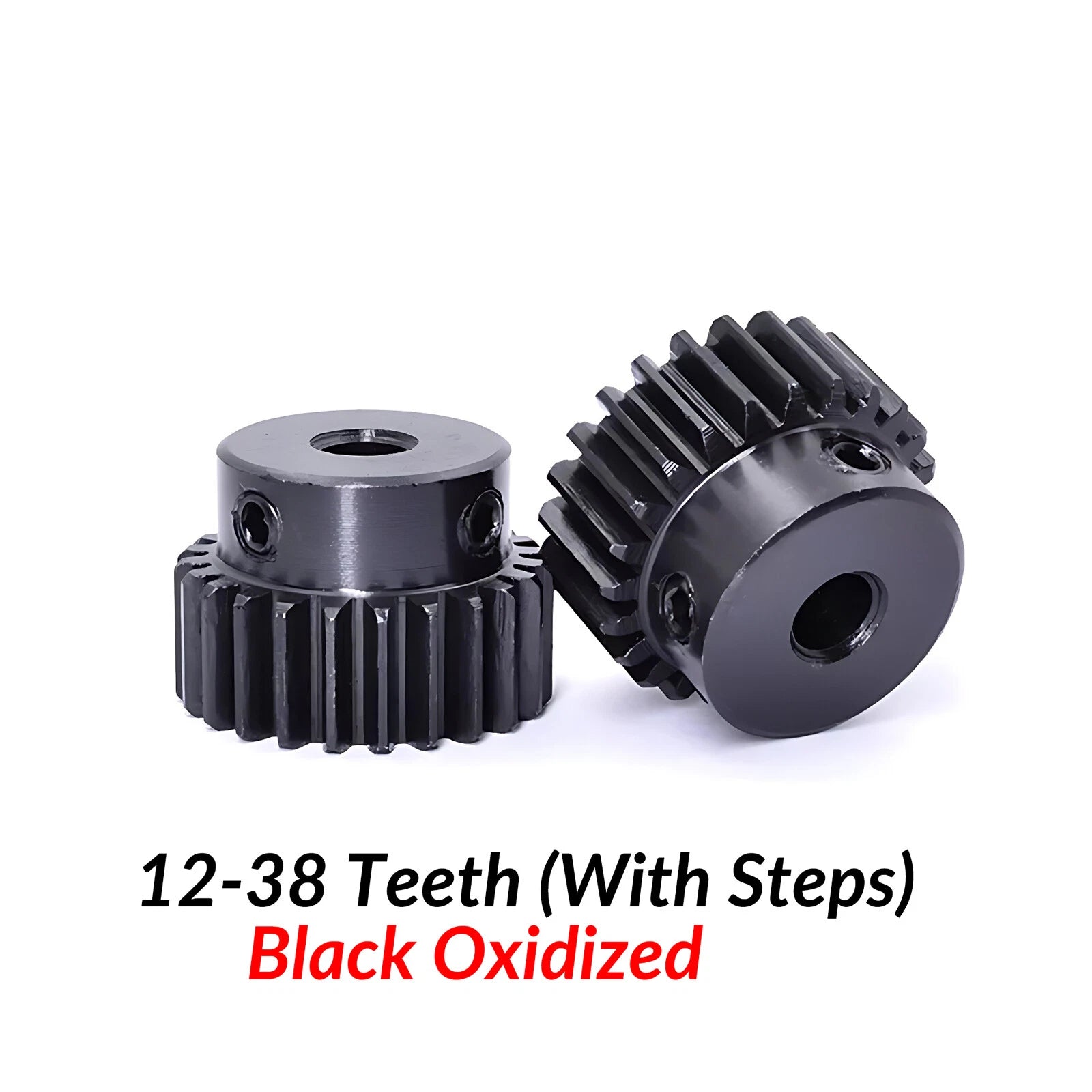 Mod 1 45# Steel Pinion Gear Spur Gears 10-60 T 14-50mm Bore With Step Motor Gear