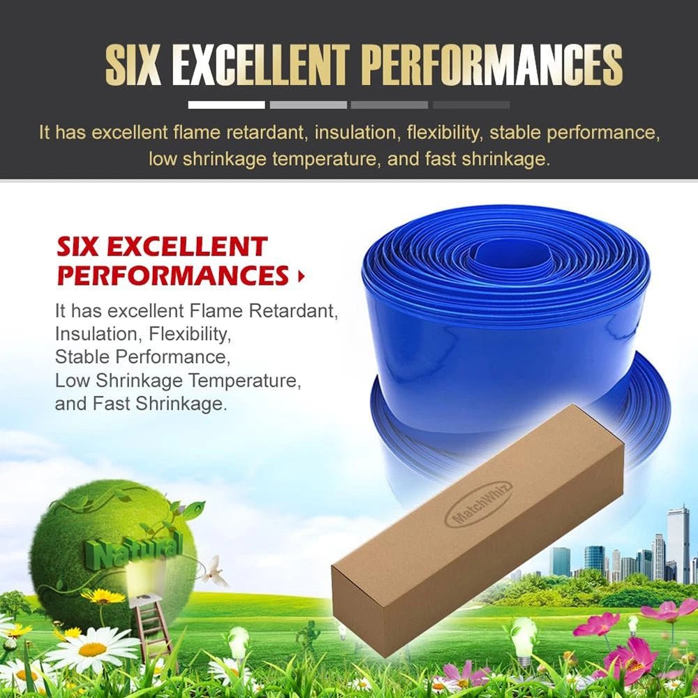 PVC Heat Shrink Tubing for RC Battery Packs — 125mm to 625mm Wide, 1M Length - HomeDIYer