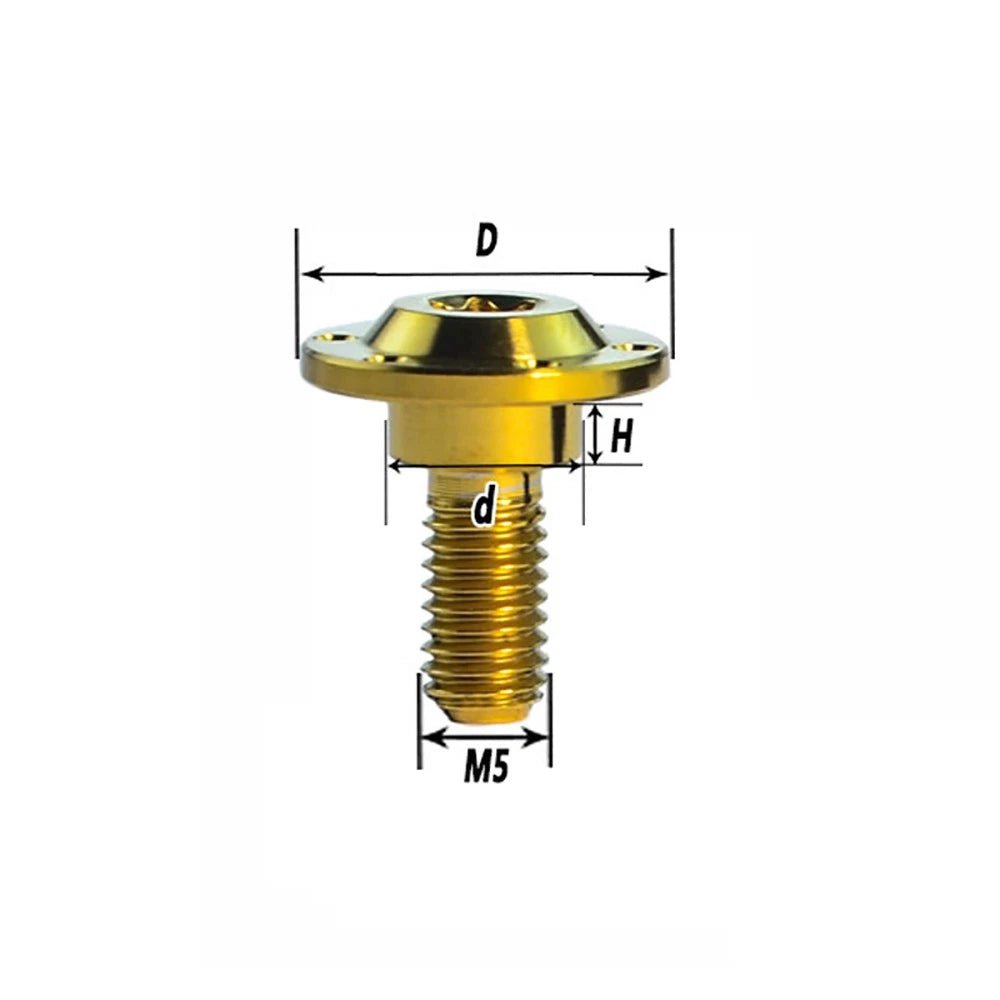 M5 Titanium Stepped Screw — Low Profile Torx Head with Washer | 13 15 16 19 20mm - HomeDIYer
