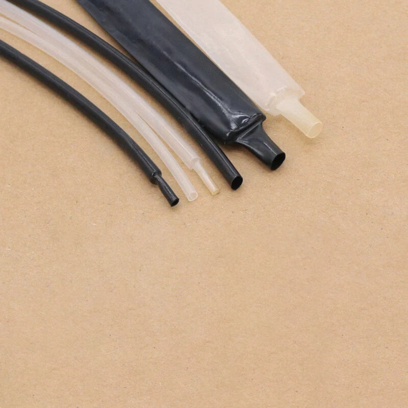 PVDF Heat Shrink Tubing 2:1 Ratio — φ0.8mm to φ25.4mm, 175°C Rated, Black & Transparent