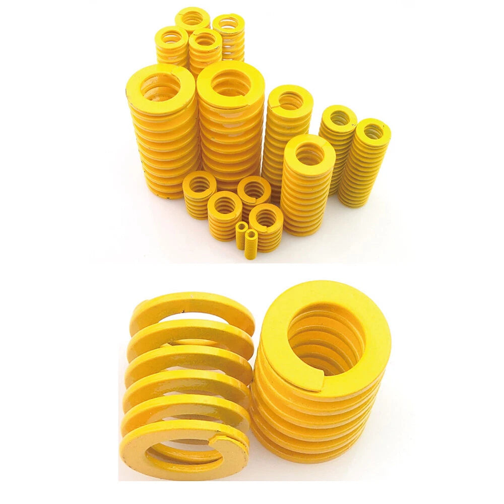 Yellow Lightest Load Die Mold Springs Compression Spring OD 16mm Length 25-300mm