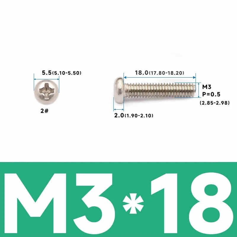 Phillips Pan Head Machine Screws – Carbon Steel M1 to M4, Multiple Lengths & Finishes - HomeDIYer