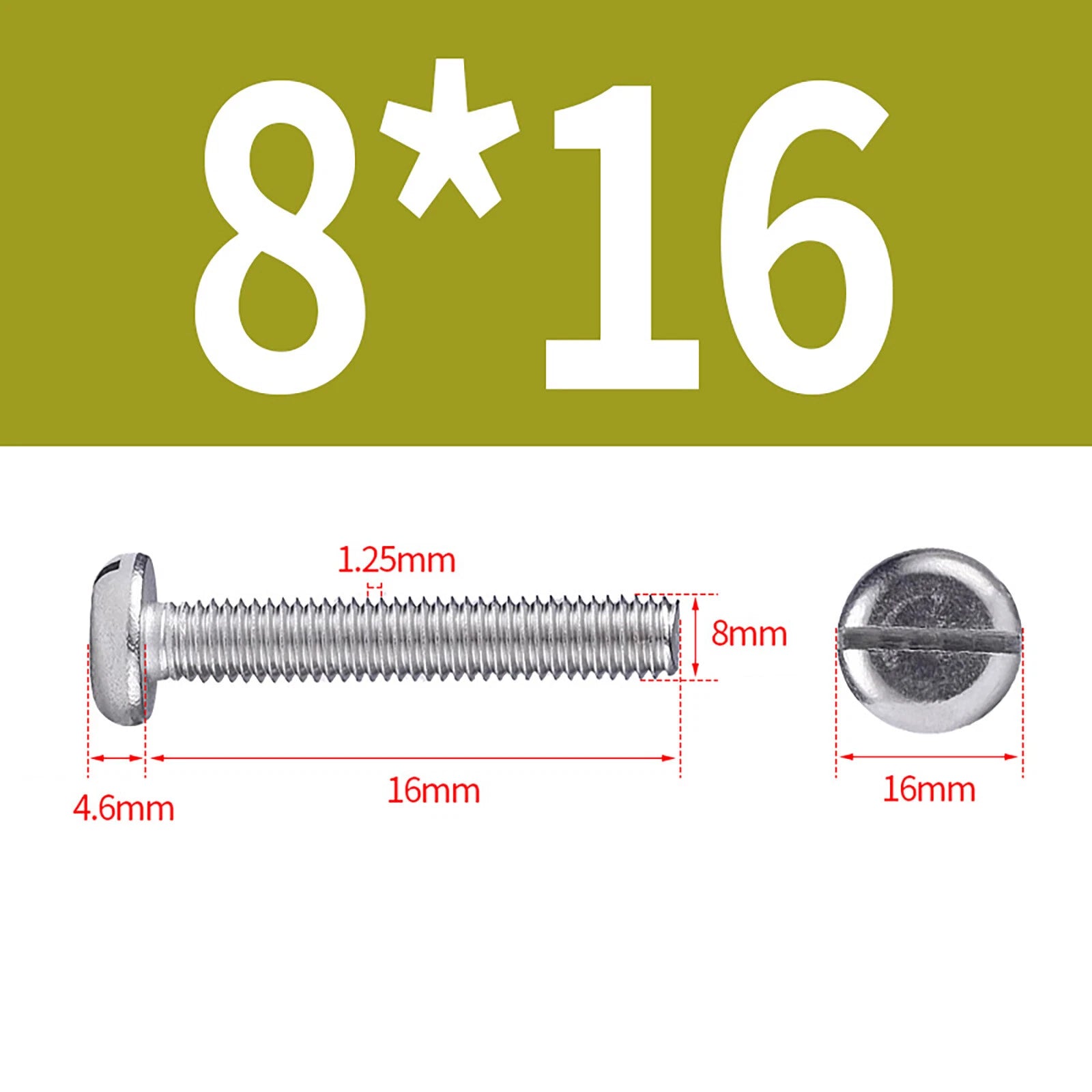 M1.6 to M10 Slotted Cheese Head Machine Screws | A2 Stainless Steel DIN 84