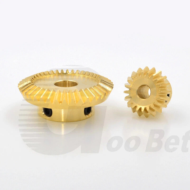 Bevel Gear Module 1 Brass 15/20/30/40 Tooth 90° 1:2 Pairing Miter Gear Precision