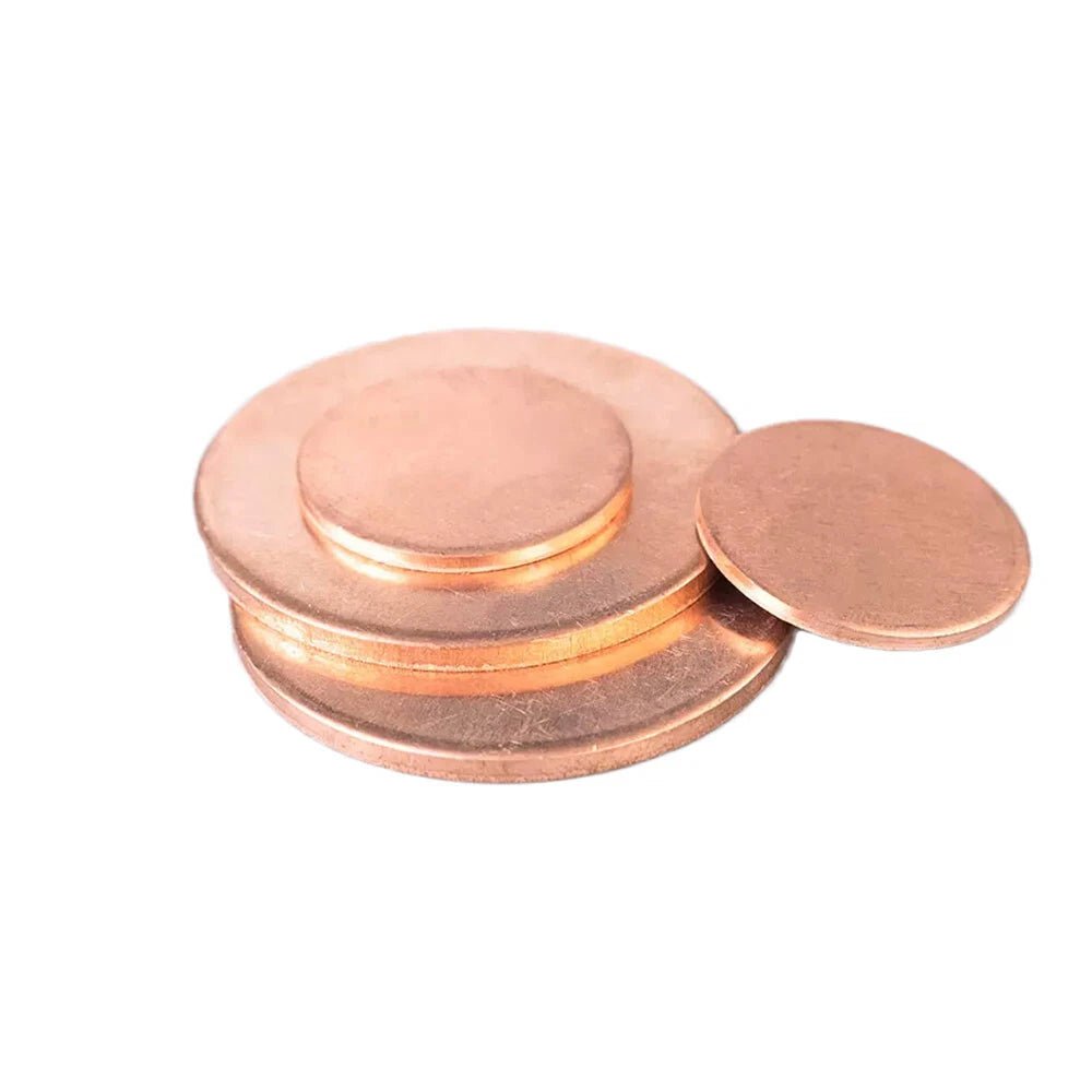 Solid Pure Copper Disc Blank Cut Round Sheet Plate Thick 0.5-3mm Dia 10mm-200mm - HomeDIYer