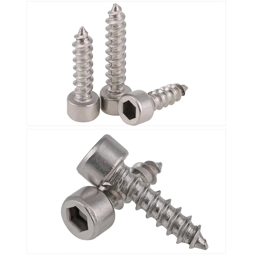 Hex Socket Cap Head Self Tapping Screws – A2 Stainless Steel, M2–M6