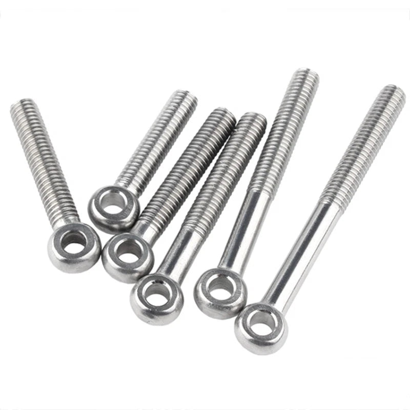 M14 Eye Bolts 304 Stainless Steel — Threaded Ring Hanging Screws for Catenary Wire & Rigging - HomeDIYer