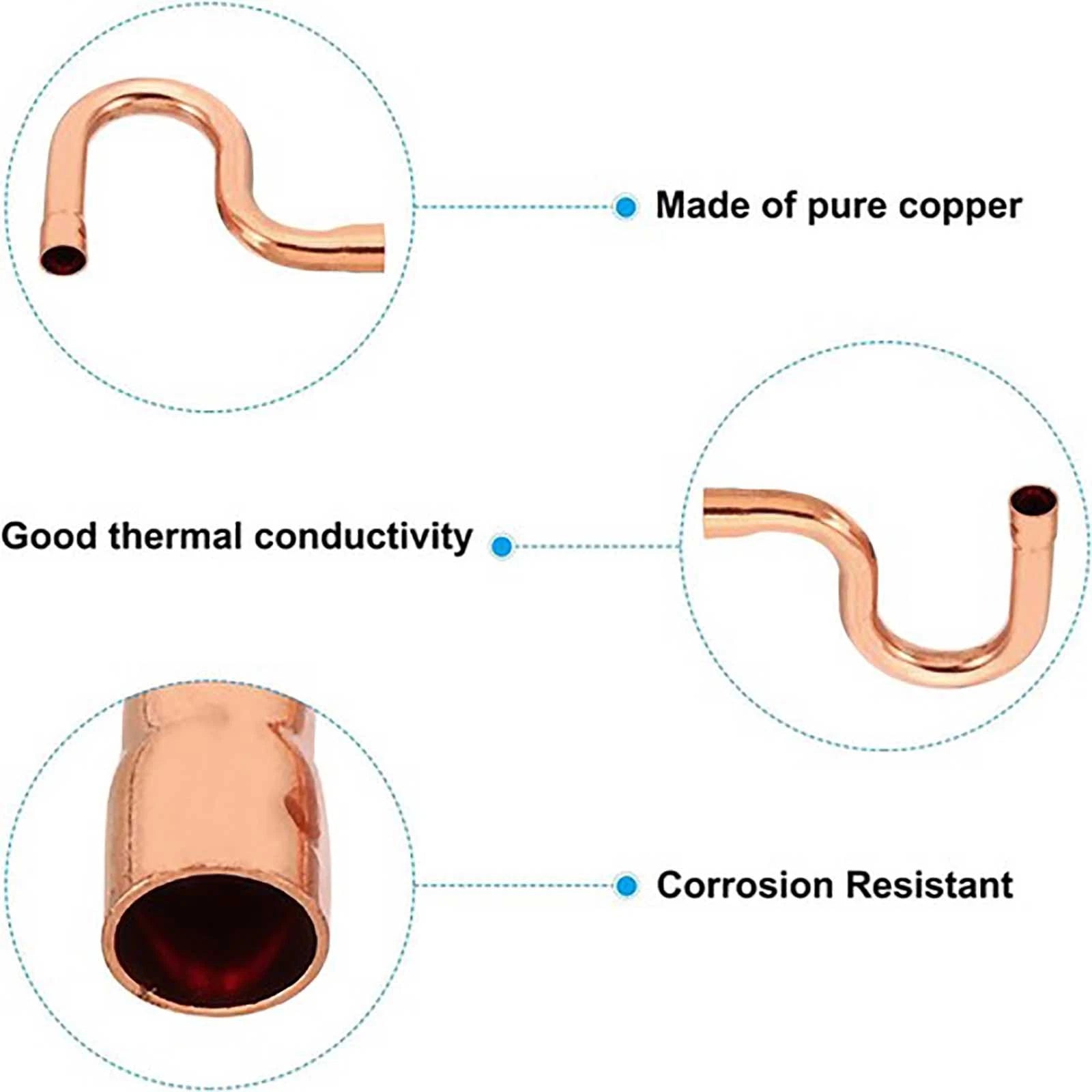 End Feed Return Bend Copper Pipe Fitting | 9.52mm–54mm | Plumbing U-Bend