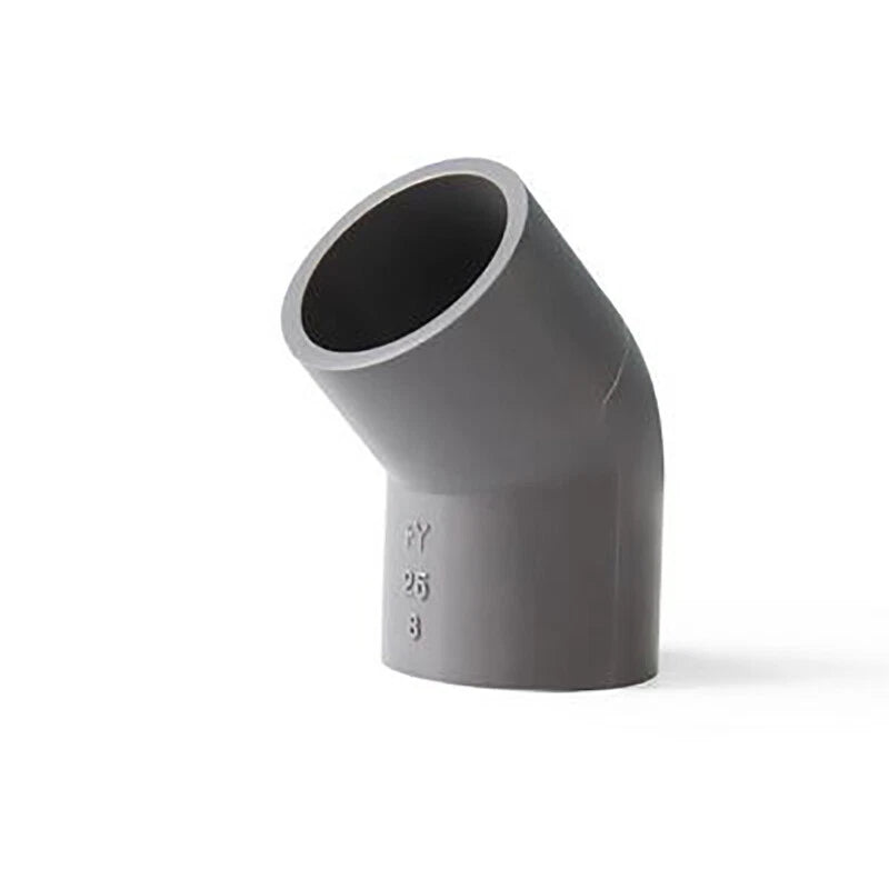 PVC Pipe Fittings 45° Elbow Socket ID 16mm - 200mm Solvent Weld White Blue Grey