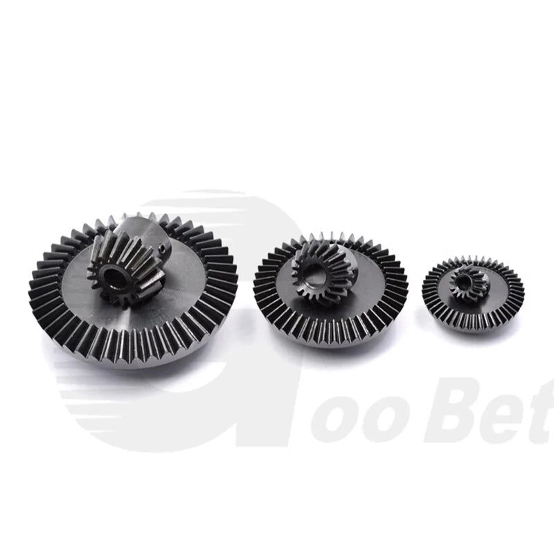 Module 1 1.5 2 Bevel Gear C45 Steel Gear Ratio 1:3 15-45 Tooth Hardened Black