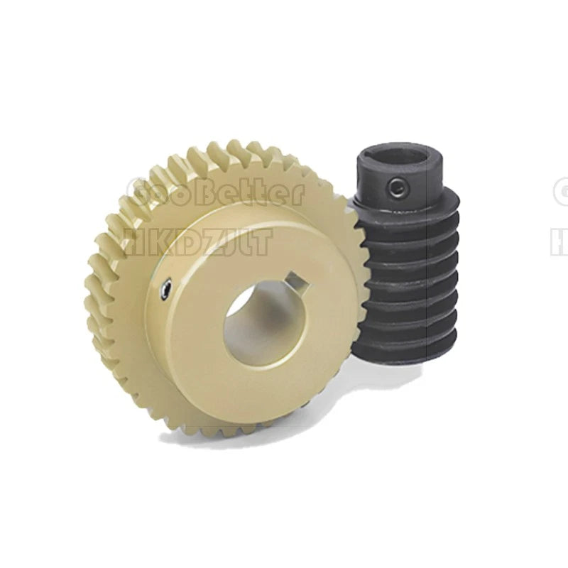 Mod 1.5 Worm Gear Wheel Brass 40 Tooth Worm Shaft 45# Steel Precision Ø 8-20 mm