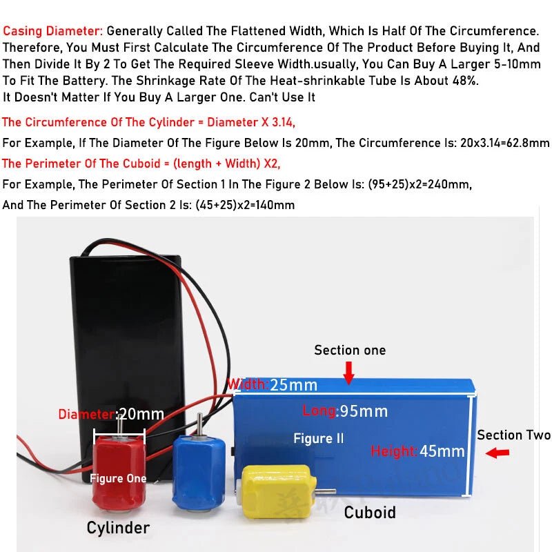 Yellow PVC Heat Shrink Tubing for RC Battery Pack – LiPo NiMH NiCd Wrap, 7mm to 180mm - HomeDIYer