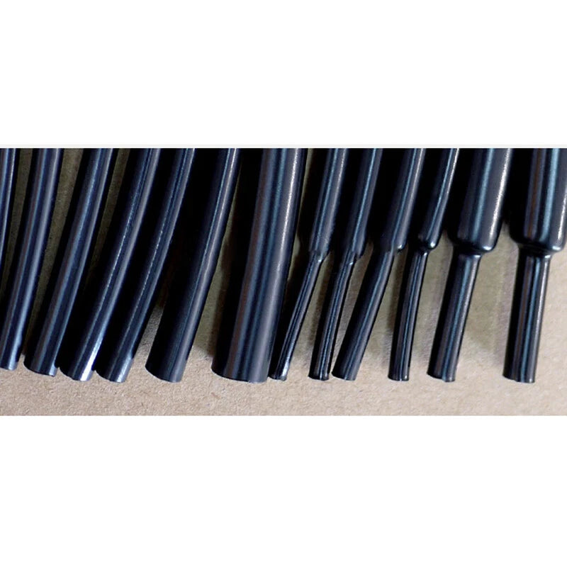 Black Heat Shrink Tubing 2:1 — φ1mm to φ25mm, Electrical Wire Sleeving
