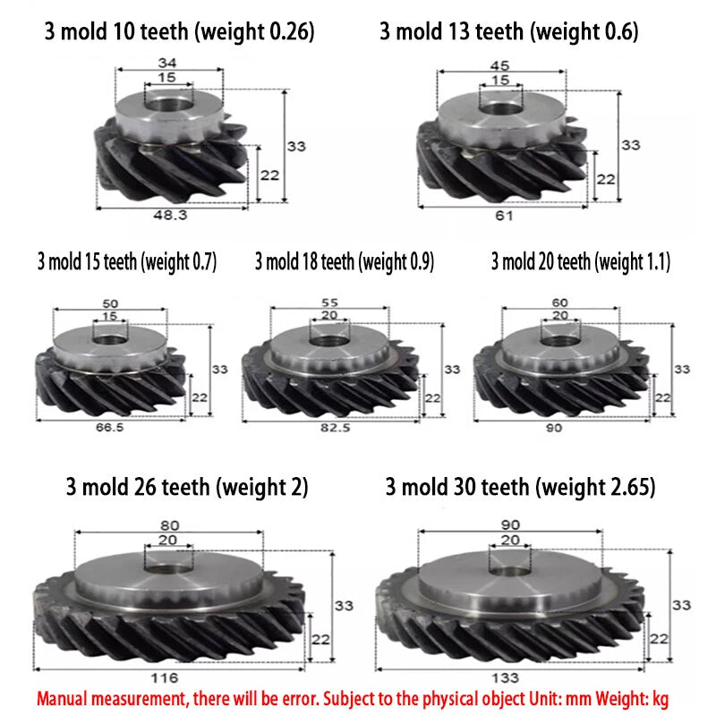 2.5 3 Mod Helical Gear With Step 45°Left Spiral Motor Transmission Gear 45#Steel